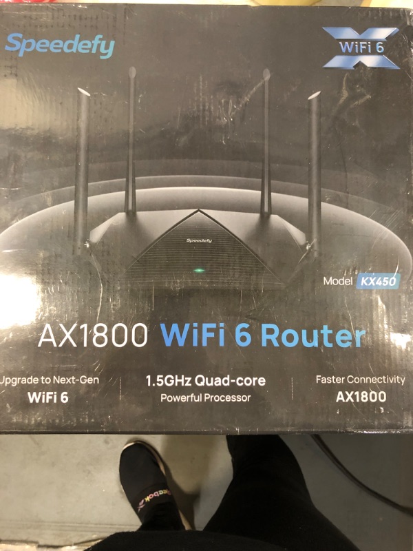 Photo 1 of Speedefy WiFi 6 Router, AX1800 Smart WiFi Router, 4-Stream Dual Band Wireless Router for Home Internet