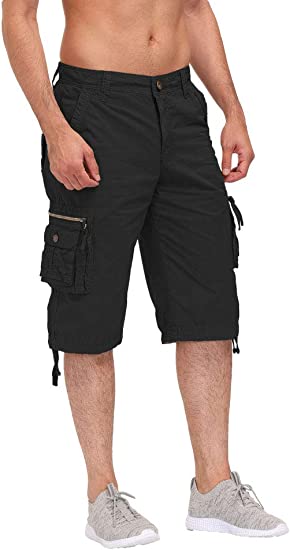 Photo 1 of ESTRIVER Men’s Long Cargo Shorts Durable Cotton Work Shorts with Multi Pockets. SIZE 30 
