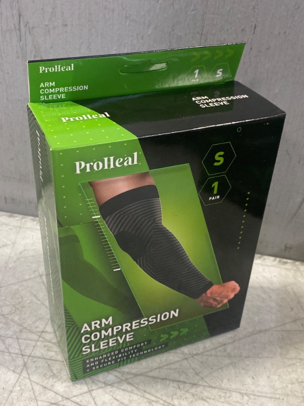 Photo 2 of Arm Compression Sleeve Small, 2 Pack - Compression Arm Brace Sleeves for Women and Men - Pain Relief Basketball Sleeves For Tendonitis, Golf, Tennis, Weightlifting - Comfortable Breathable Knit
