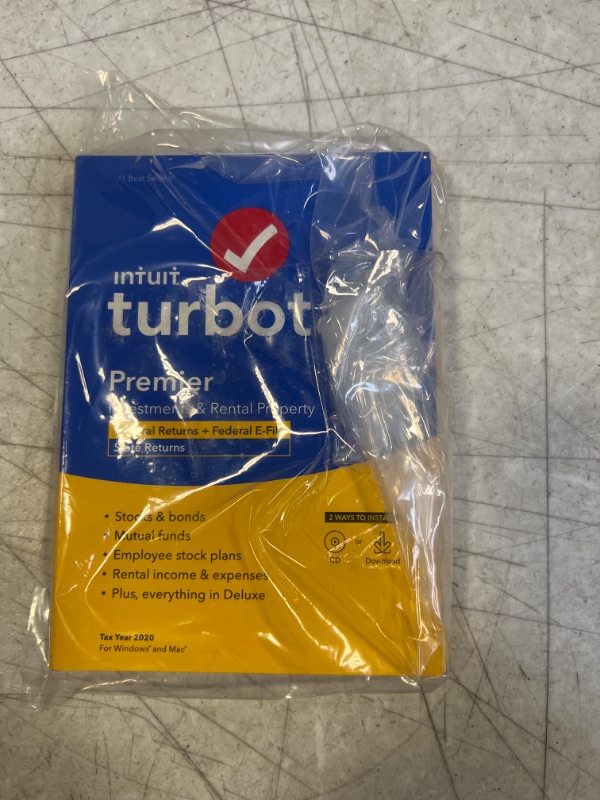 Photo 2 of [Old Version] TurboTax Premier 2020 Desktop Tax Software, Federal and State Returns + Federal E-file [Amazon Exclusive] [PC/Mac Disc] 2 PACK -- SEE CLERK NOTES