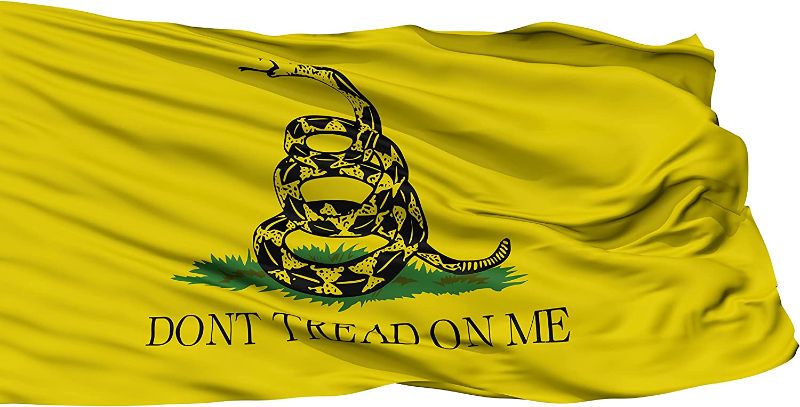 Photo 1 of 2 FLAGS- 1 AMERICAN LAWN FLAG & 1 DON'T TREAD ON ME FLAG. 