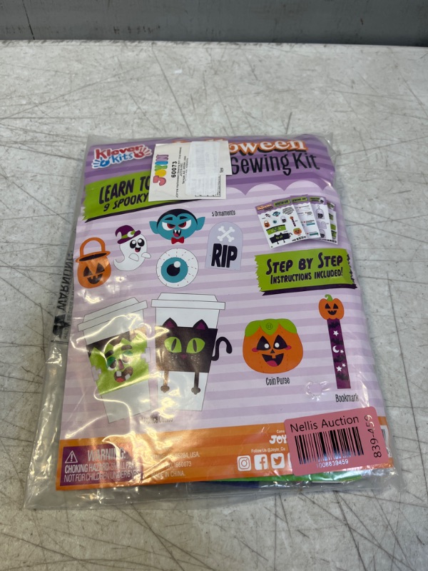 Photo 2 of Klever Kits 9 Pcs Halloween Sewing Craft Kit for Kids Includes Halloween Felt Ornaments, Cup Sleeve, Bookmark and Coin Purse, DIY Sewing Craft Set, Halloween Art and Craft Kit, Halloween Party Favors
