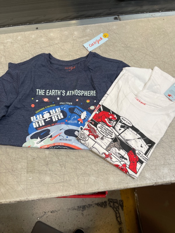 Photo 3 of 2 pc shirt set
Boys' 'Dinosaurs Playing Baseball' Graphic Short Sleeve T-Shirt - Cat & Jack™
and
Boys' 'the Earth's Atmosphere' Graphic Short Sleeve T-Shirt - Cat & Jack™
size XL