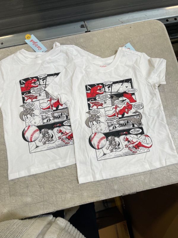 Photo 1 of Boys' 'Dinosaurs Playing Baseball' Graphic Short Sleeve T-Shirt - Cat & Jack™
SIZE S
