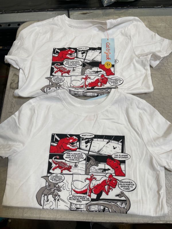 Photo 2 of Boys' 'Dinosaurs Playing Baseball' Graphic Short Sleeve T-Shirt - Cat & Jack™
SIZE L
