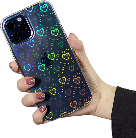 Photo 3 of [3-Pack]-Mr.Shield Designed For Moto G30 [Shorter Fit for Case Version] [Tempered Glass] [Japan Glass with 9H Hardness] Screen Protector with Lifetime Replacement AND Xiaobe iPhone 12 Pro Max Case Women, Girls Cute Luxury Clear Glitter Heart Phone Case fo