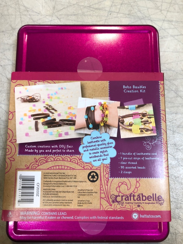 Photo 3 of Craftabelle – Boho Baubles Creation Kit – Bracelet Making Kit – 101pc Jewelry Set with Beads – DIY Jewelry Kits for Kids Aged 8 Years +   -- FACTORY SEALED --
