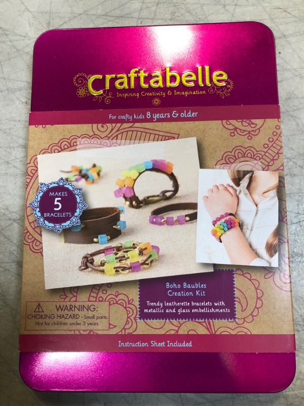 Photo 2 of Craftabelle – Boho Baubles Creation Kit – Bracelet Making Kit – 101pc Jewelry Set with Beads – DIY Jewelry Kits for Kids Aged 8 Years +   -- FACTORY SEALED --
