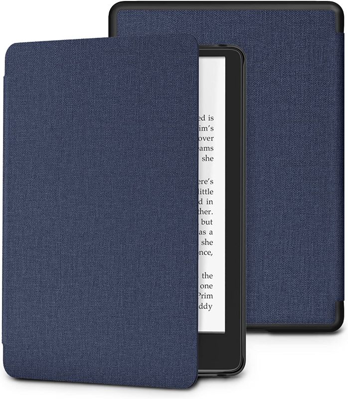 Photo 1 of DTTO Case for Kindle Paperwhite (11th Generation-2021) - Slim Hard PC Cover with Auto Wake/Sleep fits Amazon Kindle Paperwhite 2021, 6.8 inch (Deep Sea Blue)
