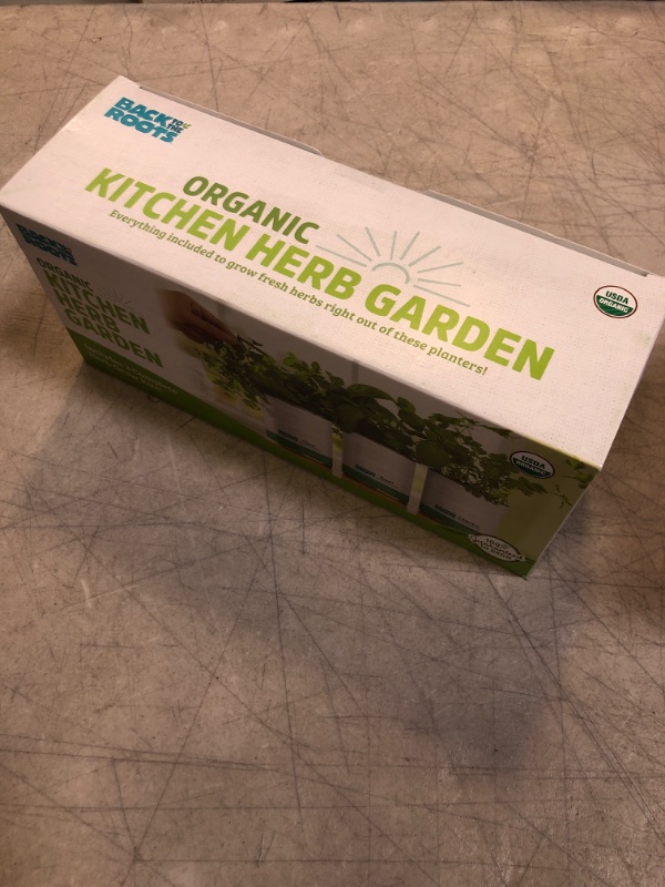 Photo 1 of Back to the Roots New Kitchen Garden Complete Herb Kit Variety Pack of Basil, Mint, and Cilantro Seeds
