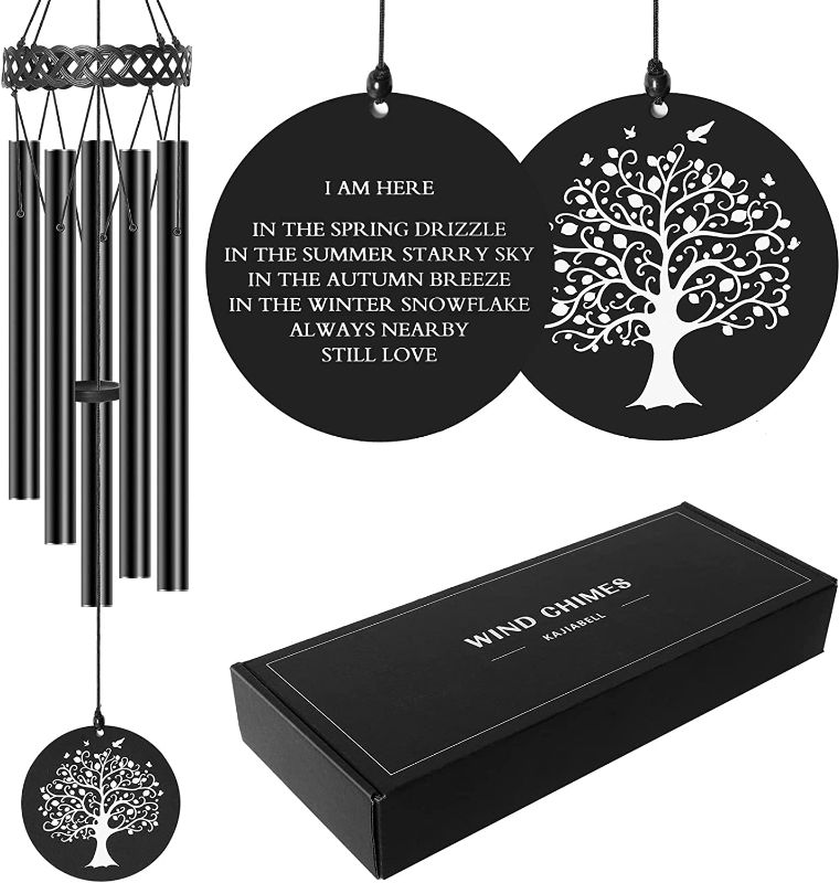 Photo 1 of KAJIABELL Sympathy Wind Chimes, Loss of Mother Father Sympathy/Memorial Gifts, Memorial Wind Chimes for Loss of Loved One Prime, Windchimes in Memory of Loved One, Bereavement/Remembrance Gift, 32in
