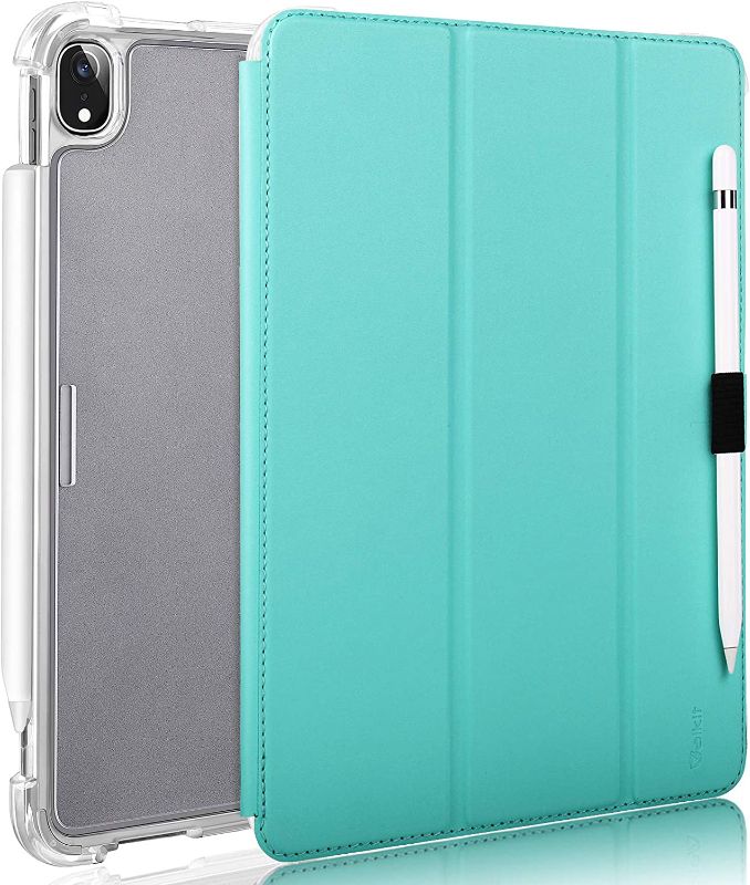 Photo 1 of Case for iPad Air 4th Generation 2020, iPad Air 4 10.9 Inch Case, [Support 2nd Gen Apple Pencil Charging] Translucent Frosted Protective Smart Back Cover for iPad Air 4 10.9" 2020, Mint Green