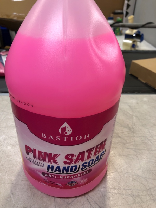 Photo 2 of Antimicrobial Hand Soap: Silky Pink Lotion Liquid Hand Wash -Bulk One Gallon (128 oz) Refill Jug. PH Balanced Ultra-Strength. Made In USA (One Gallon)
