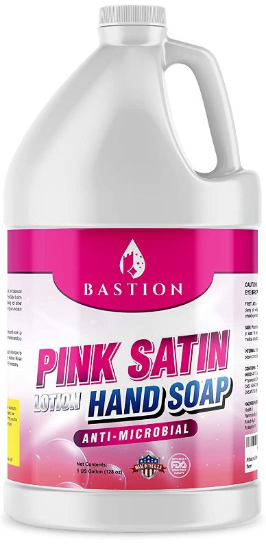 Photo 1 of Antimicrobial Hand Soap: Silky Pink Lotion Liquid Hand Wash -Bulk One Gallon (128 oz) Refill Jug. PH Balanced Ultra-Strength. Made In USA (One Gallon)
