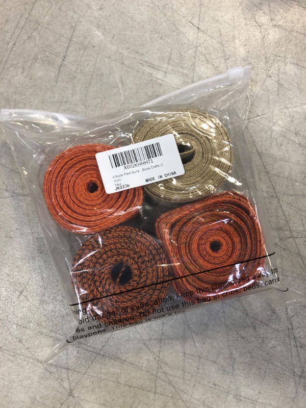Photo 1 of 4 Rolls Plaid Burlap Ribbon Thanksgiving Wrapping Ribbon Wired Craft Ribbon Multi-Color Plaid Ribbon for Fall Thanksgiving Decoration Floral Bows Crafts (2 Inch)
