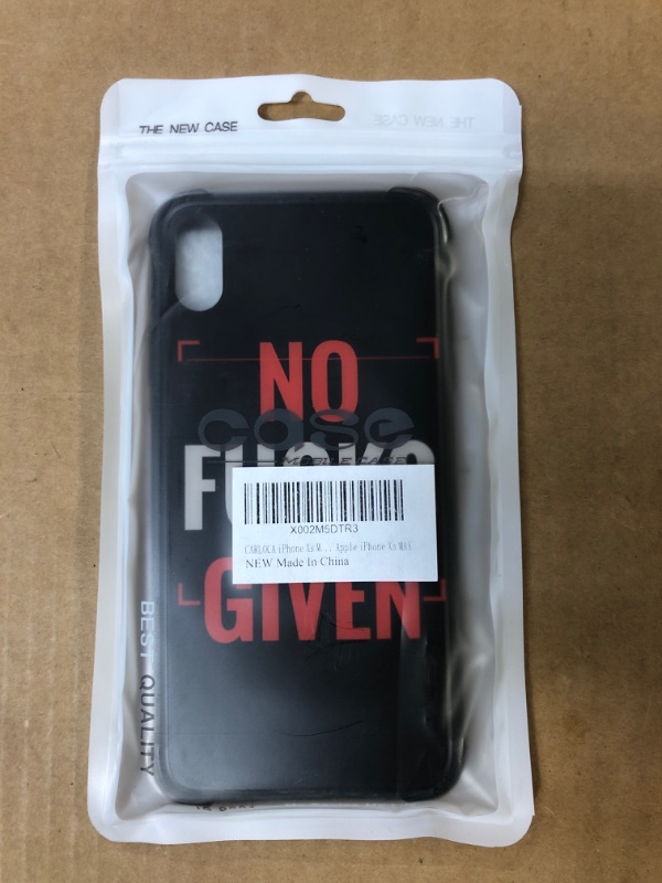 Photo 1 of CARLOCA iPhone Xs Max Case,iPhone Xs Max Cases for Girls Women Boys,Adult Humor No Fuck Given Pattern Design Shockproof Anti-Scratch Case for Apple iPhone...
