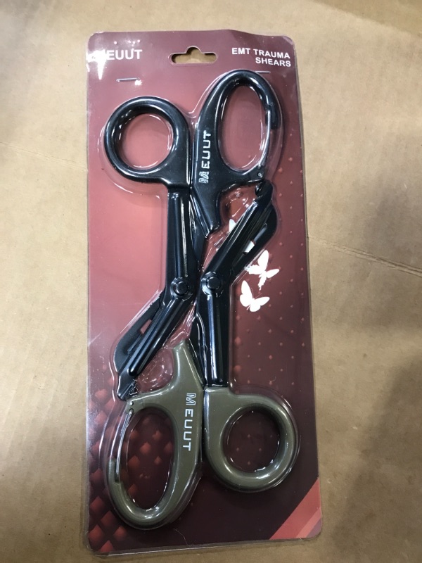 Photo 1 of  2 Packs Medical Scissors with Carabiner - 7.5" Bandage Scissors Trauma Shears, Fluoride Coated Non-stick Blades Stainless Steel EMT Shears for Doctor, Nurses, Nursing Students, EMT, EMS