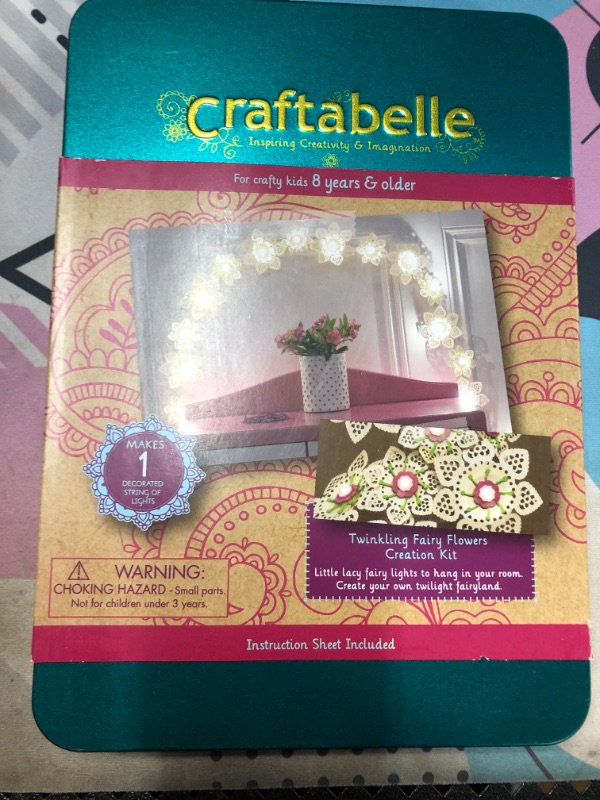 Photo 2 of Craftabelle – Twinkling Fairy Flowers Creation Kit – DIY Twinkle Lights for Bedroom – 106pc String Light Set with Accessories – DIY Arts & Crafts for Kids Aged 8 Years +  -- FACTORY SEALED --
