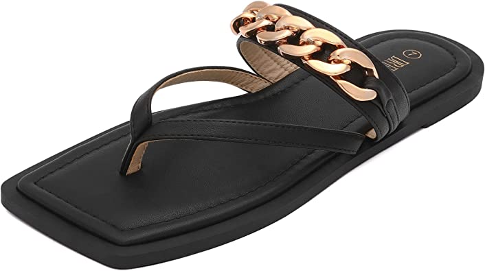 Photo 1 of DREAM PAIRS Sandals Women Flip Flops Square Open Toe Thong Sandals Summer Casual Lightweight Comfortable Flat Slippers Indoor Outdoor Beach Walking Shopping Vacation Shoes SIZE 7
