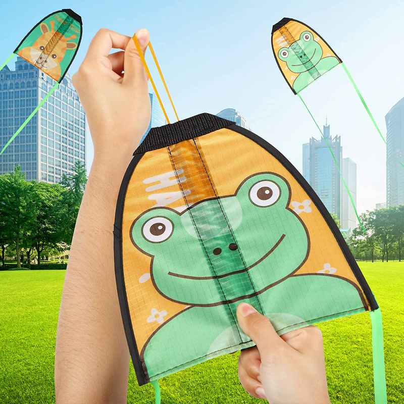 Photo 1 of 2 Pcs Kids Toys Kite Children Thumb Ejection Kite Mini Slingshot Kite Stringless Green Frog Beach Toys Easy to Fly Waterproof Outdoor Toys Small Funny Sports Kites for Adults Kids(Yellow Deer)
