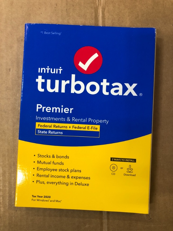 Photo 2 of [Old Version] TurboTax Premier 2020 Desktop Tax Software, Federal and State Returns + Federal E-file [Amazon Exclusive] [PC Download]
