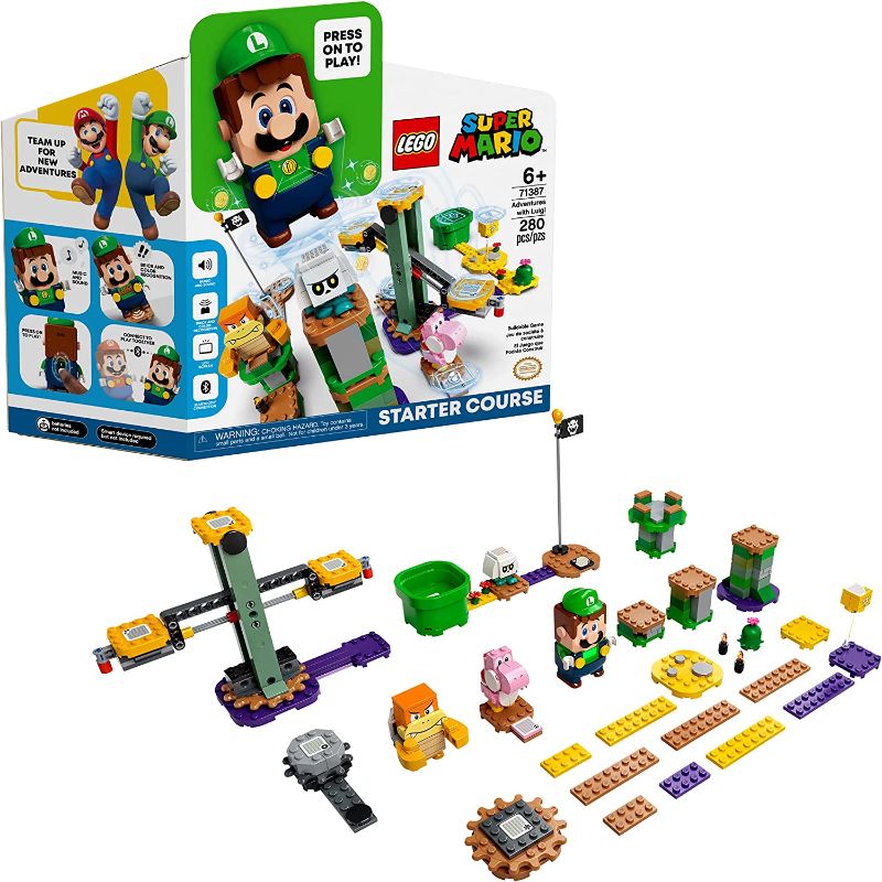 Photo 1 of LEGO Super Mario Adventures with Luigi Starter Course 71387 Building Toy Set for Kids, Boys, and Girls Ages 6+ (280 Pieces)
