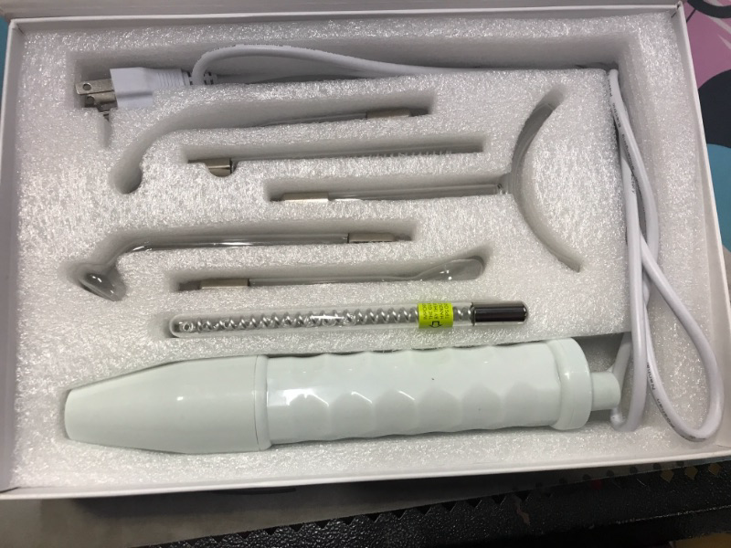 Photo 2 of NuDerma Clinical Skin Therapy Wand - Portable High Frequency Skin Therapy Machine w 6 Fusion Neon + Argon Wands – Anti Aging - Blemish & Spot Control - Skin Tightening & Radiance - Wrinkle Reducing
