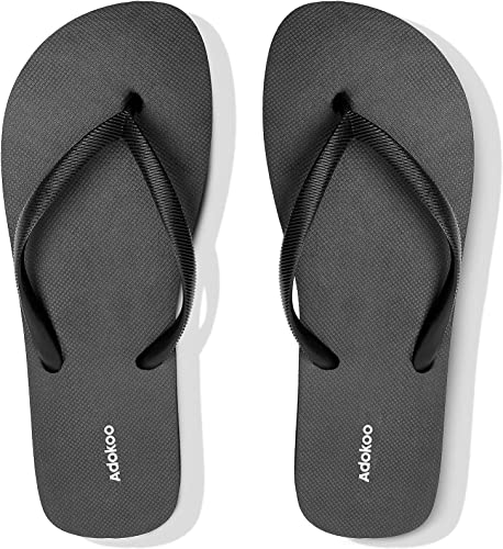Photo 1 of Womens Flip Flops Black Flip Flop Summer Beach Sandals Thong Style Comfortable Flip Flops Size 8 
