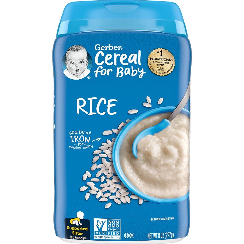 Photo 1 of 3 pack Gerber Baby Cereal 1st Foods, Rice, 8 Ounce
best by 08/31/2023