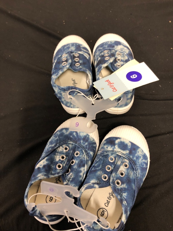 Photo 2 of 2 PAIRS OF Toddler Rory Tie-Dye Slip-On Sneakers - Cat & Jack Navy 6, Blue/Tie-Dye
