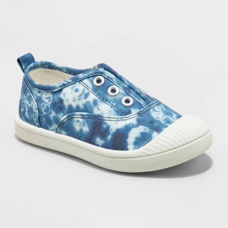 Photo 1 of 2 PAIRS OF Toddler Rory Tie-Dye Slip-On Sneakers - Cat & Jack Navy 6, Blue/Tie-Dye
