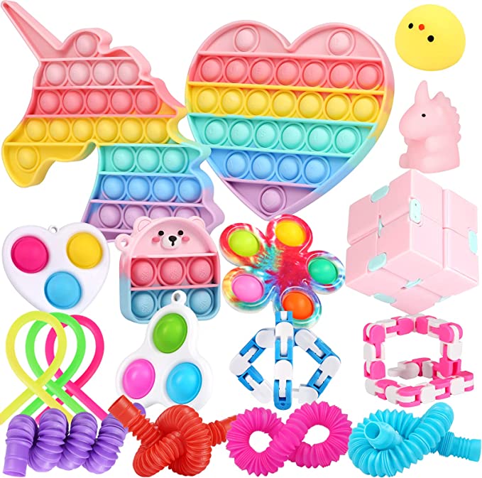 Photo 1 of Fescuty Fidget Toys Pack Set Pop Fidgets Toy Sets Packs Fidget Toys Pack Stress Relief and Anti-Anxiety Tools Sensory Toys