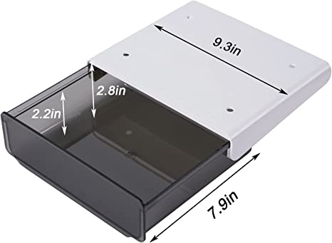 Photo 1 of LAJAR Self Adhesive Under Desk Organizer (Large), Under Desk Storage Pencil Tray, Tabletop Drawer for Office, Home, School (2-Pack,  Black)
