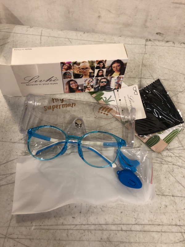 Photo 1 of livho Kids Blue Light Blocking Glasses, Computer Gaming TV Glasses for Boys Girls Age 3-15, Anti-Glare and Eye Fatigue and Blu-ray