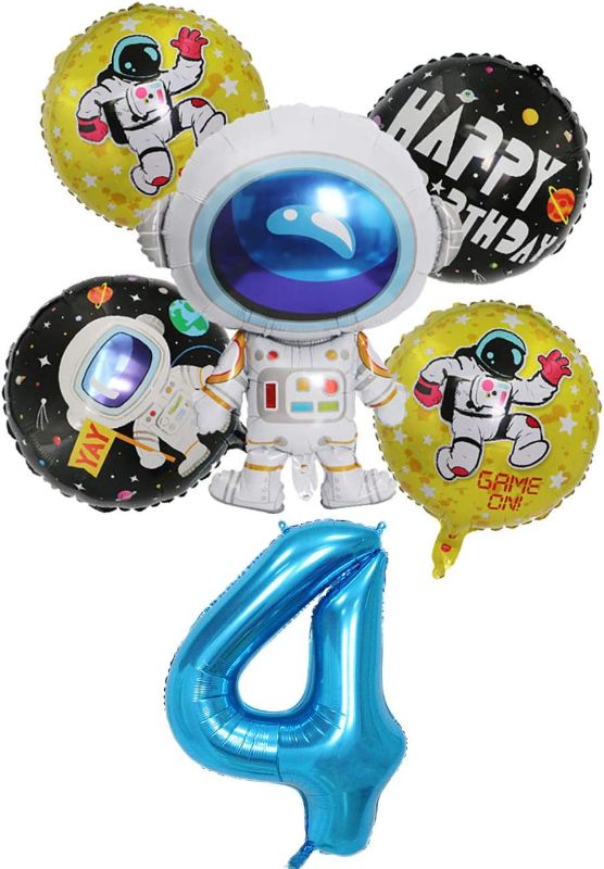 Photo 1 of 5pcs Astronaut Balloon Kit Astronaut Outer Space Theme Birthday Galaxy Theme Party Decor (4th)
