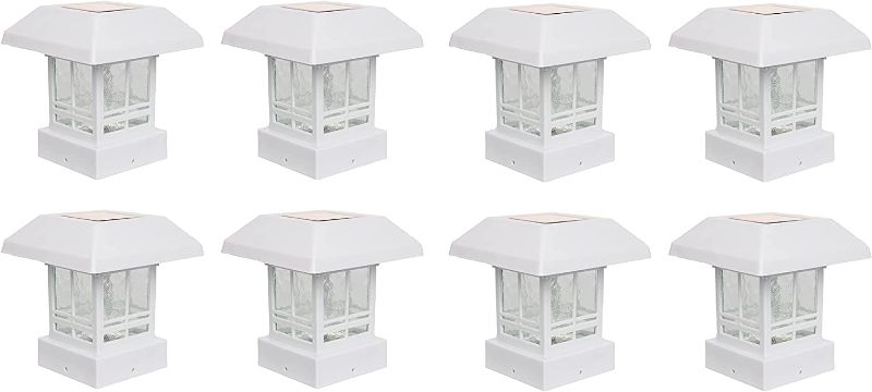 Photo 1 of  8Pcs Trophy 15 Lumen Solar Powered LED Post Cap Light for 4x4  post
