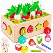 Photo 1 of 
Toddlers Montessori Preschool Learning Toys, Educational Toys for 2 3 4 Year Old Boys Girls, Montessori Wooden Toys Birthday Gifts for Toddlers, Sorting & Counting Puzzle Game Carrots Harvest FunToddlers Montessori Preschool Learning Toys, Educational To