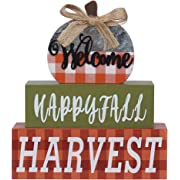 Photo 1 of 
DEWBIN Thanksgiving Decorations for Home, Large Size 3-Layered Wood Block with Acorn Element and Happy Fall Harvest Lettered for Fall Decor, Thanksgiving Decor for Tables, Tiered Tray, MantelDEWBIN Thanksgiving Decorations for Home