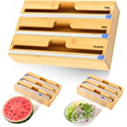 Photo 1 of 
XULIANYI 3 in 1 Bamboo Plastic Wrap Dispenser with Slide Cutter ,Foil and Plastic Wrap Organizer,Aluminum Foil & Parchment Paper & Tin Foil & Wax Paper Dispenser for Kitchen Drawer 12" RollXULIANYI 3 in 1 Bamboo Plastic Wrap Dispenser 