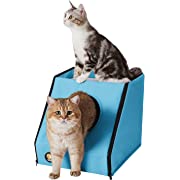 Photo 1 of 
Veehoo Cat Bed House for Indoor Cats – Foldable Warm Cat Condo Kitten Shelter for Kitty with Removable Cushioned Pad, Soft Pet Cube Cat Hut Cat Cave, 13.5" x 15" x 13.5", Sky BlueVeehoo Cat Bed House for Indoor Cats – Foldable