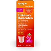 Photo 1 of 
Amazon Basic Care Children's Ibuprofen Oral Suspension 100 mg per 5 mL (NSAID), Berry, 8 Fl Oz (Pack of 1)Amazon Basic Care Children's Ibuprofen Oral Suspension 