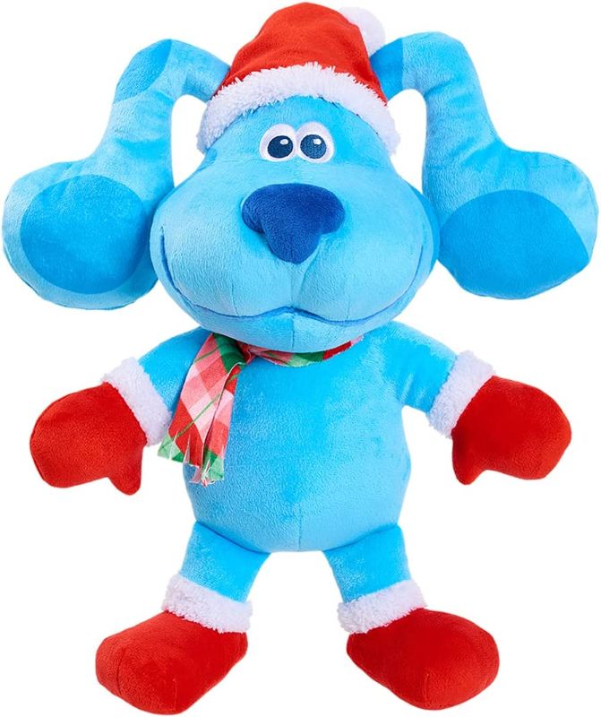 Photo 1 of Blue's Clues & You! Holiday Blue, 15-Inch Large Plush, Stuffed Animal, Blue Dog, by Just Play
