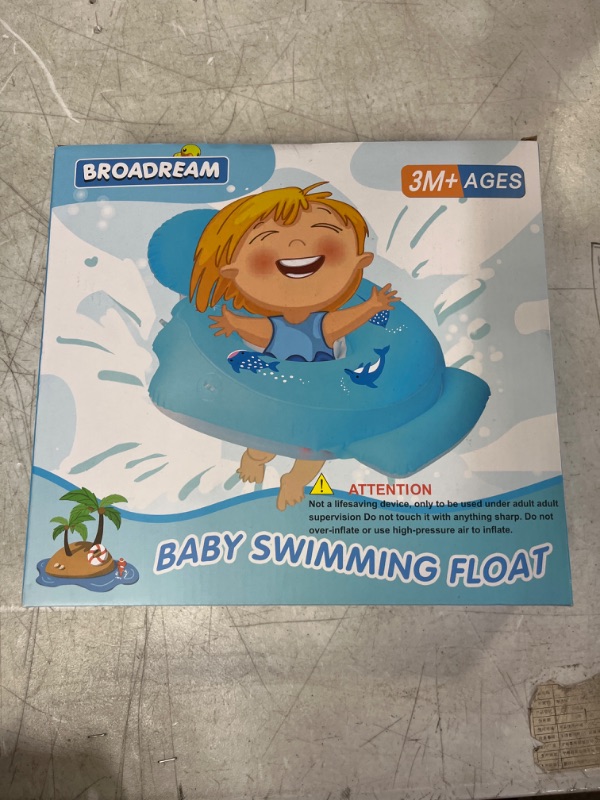 Photo 2 of Baby Pool Float with Canopy, Baby Swimming Float Add Tail No Flip, Infant Pool Float, Inflatable Toddler Pool Float
