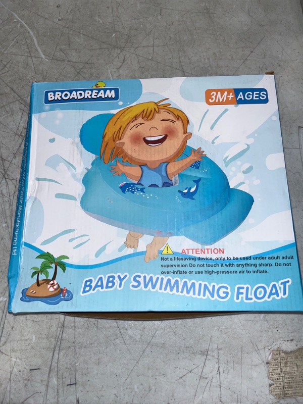 Photo 2 of Baby Pool Float with Canopy, Baby Swimming Float Add Tail No Flip, Infant Pool Float, Inflatable Toddler Pool Float 
