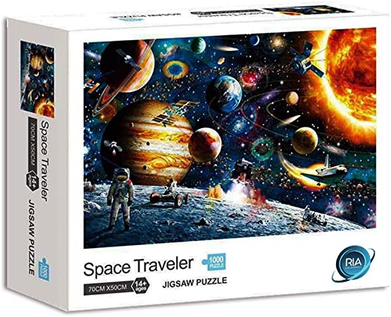 Photo 1 of Adult Puzzle RIA Space Traveler Jigsaw 1000 Piece Puzzles| Rompecabezas para adultos | Difficult Galaxy jig Saw Galaxy | Adults Kids
