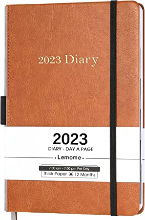 Photo 1 of 2023 Diary - 2023 Diary Planner/Appointment Book 5-3/4" x 8-1/2", January 2023 - December 2023, Daily Planner with Monthly Tabs, Inner Pocket/Pen Loop/Bookmarks
