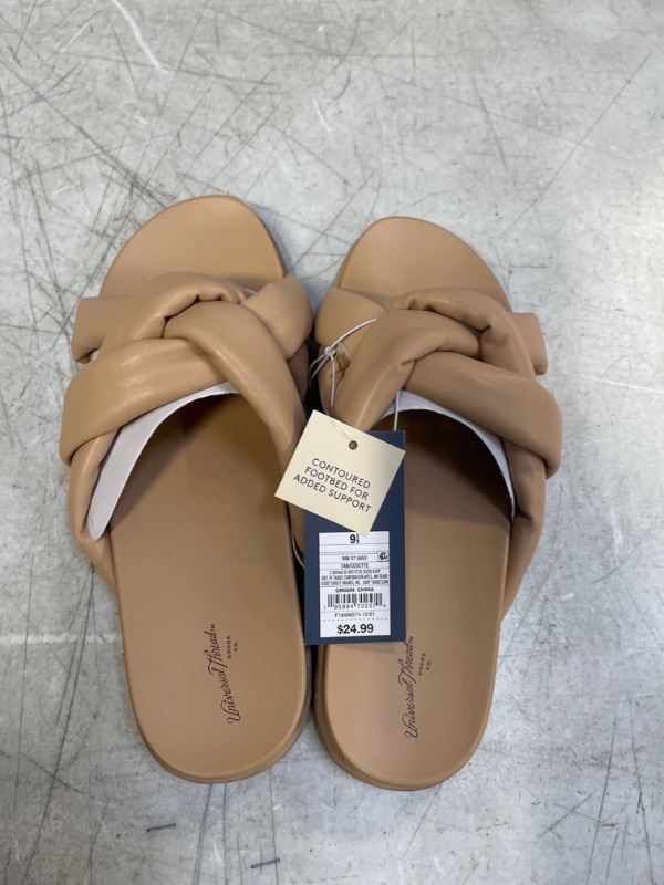 Photo 2 of Women's Cosette Padded Slide Sandals - Universal Thread Tan 9.5
