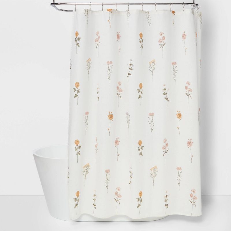 Photo 1 of Botanical Floral Shower Curtain - Threshold™
