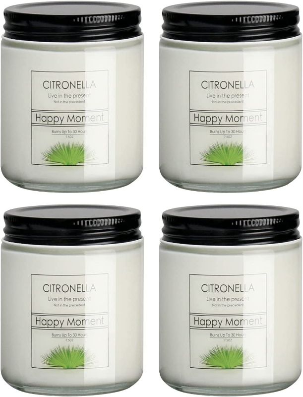 Photo 1 of 
Citronella Candles Set, 4x7.5Oz Outdoor Indoor Large Candle Soy Wax for Garden, Balcony, Camping, Summer Gift Set
