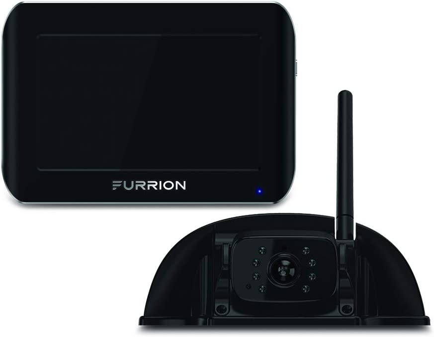 Photo 1 of Furrion Vision S 7 Inch Wireless RV Backup System with 1 Rear Sharkfin Camera, Infrared Night Vision and Wide Viewing Angle - FOS07TASF , Black
